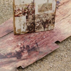 Holzplanken mit Bildern