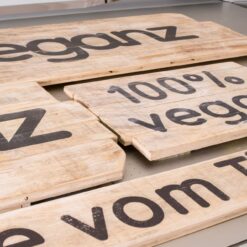 bedruckte Holzlatten