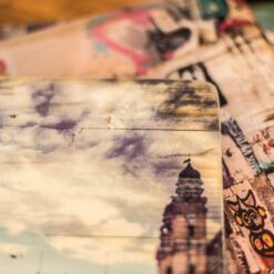 Druck auf Vintageholz