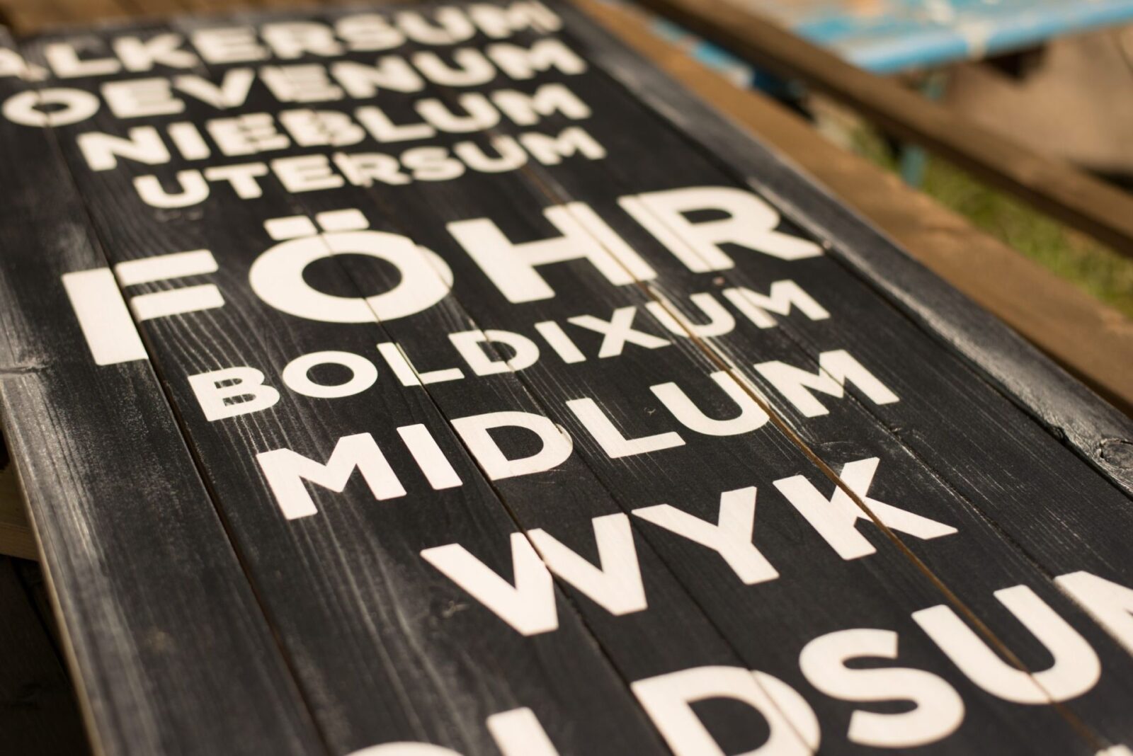 Grafikdruck auf Holzlatten