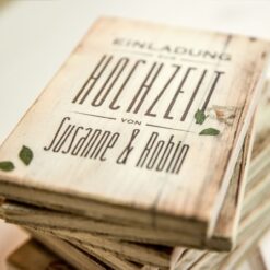 Hochzeitseinladung im Postkartenformat