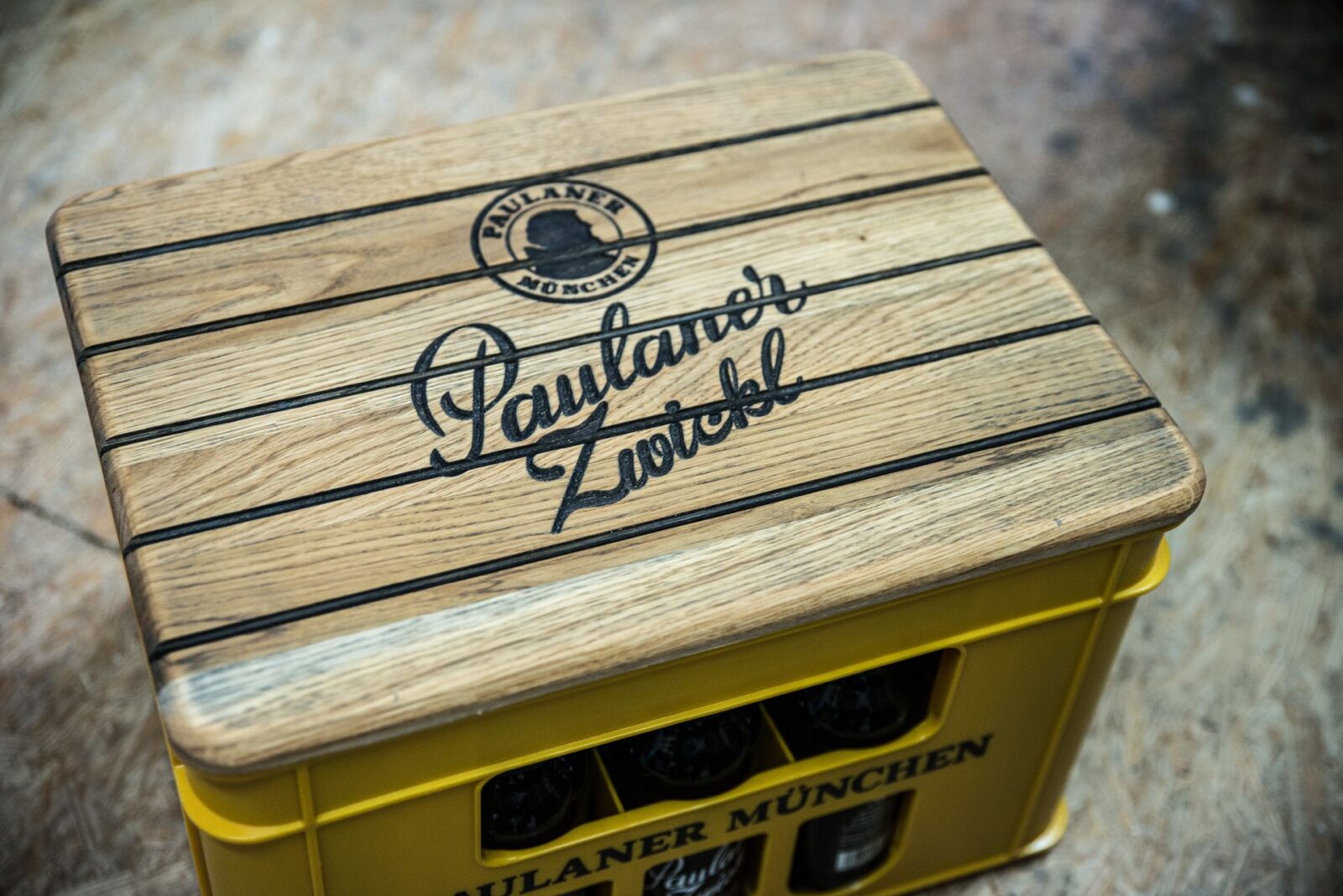 Bierkistenauflage aus Eiche