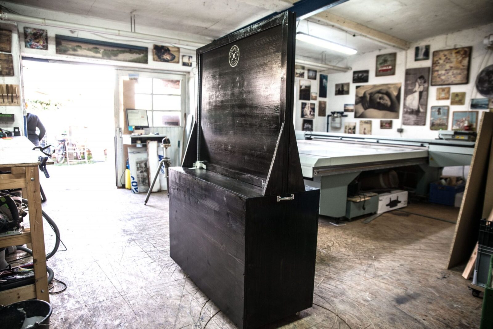 Mobile Kreidetafel aus Holz