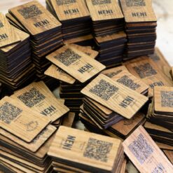 QR-Code - Karten aus Eiche