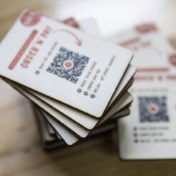 Holz QR-Code Karten aus Pappel