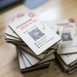 QR-Speisekarte aus Pappel