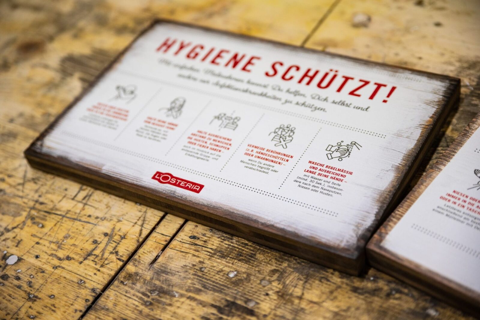 Schilderdruck auf Vintage - Holz -