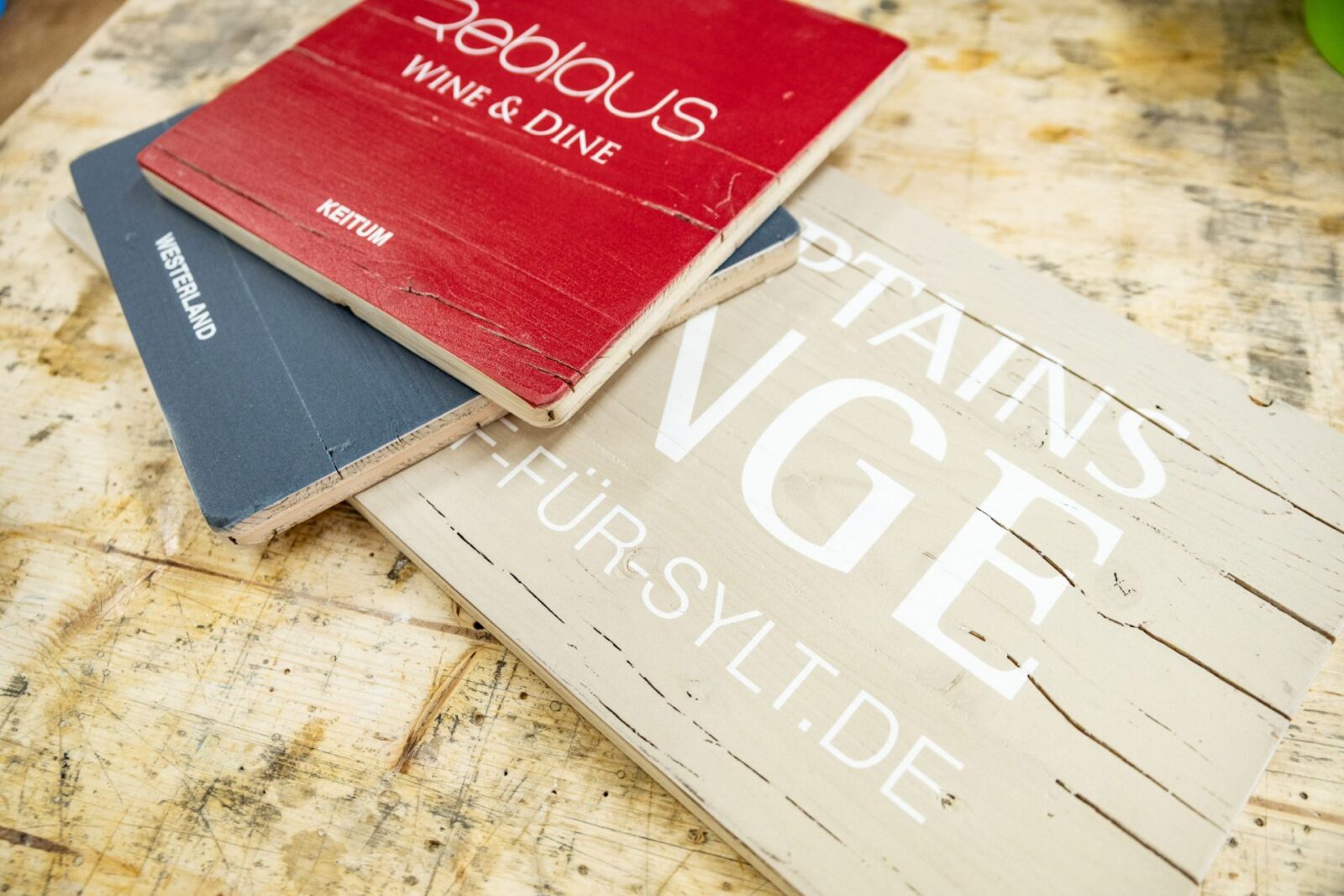 Schilderdruck auf Vintage - Holz