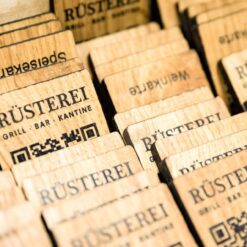 QR-Code - Karten aus Eichenholz