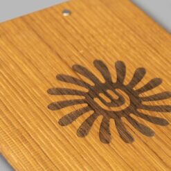Klemmbrett Hinterseite mit Logo als Lasergravur
